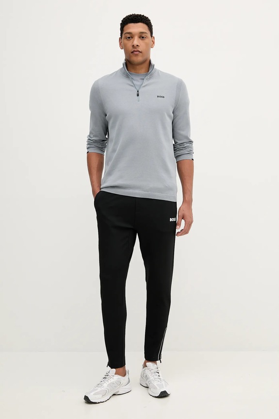 Pamučni pulover BOSS Green K_Ever-X QZ 50541965 plava AW25