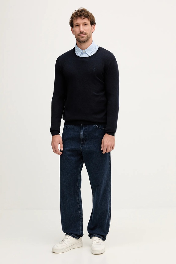 Μάλλινο πουλόβερ Karl Lagerfeld 553399.655000 σκούρο μπλε AW25