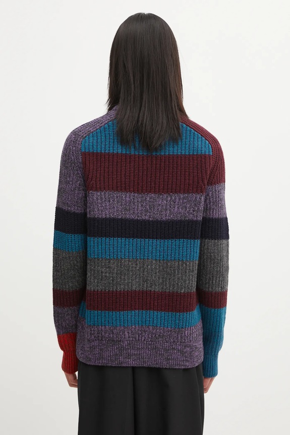 Ρούχα Μάλλινο πουλόβερ Barbour x Paul Smith Multi Striped Crew MKN1697MI11 μπλε