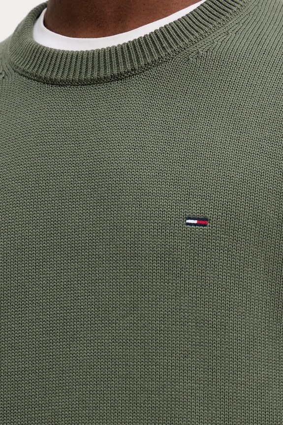 Tommy Jeans sweter bawełniany DM0DM21787 zielony