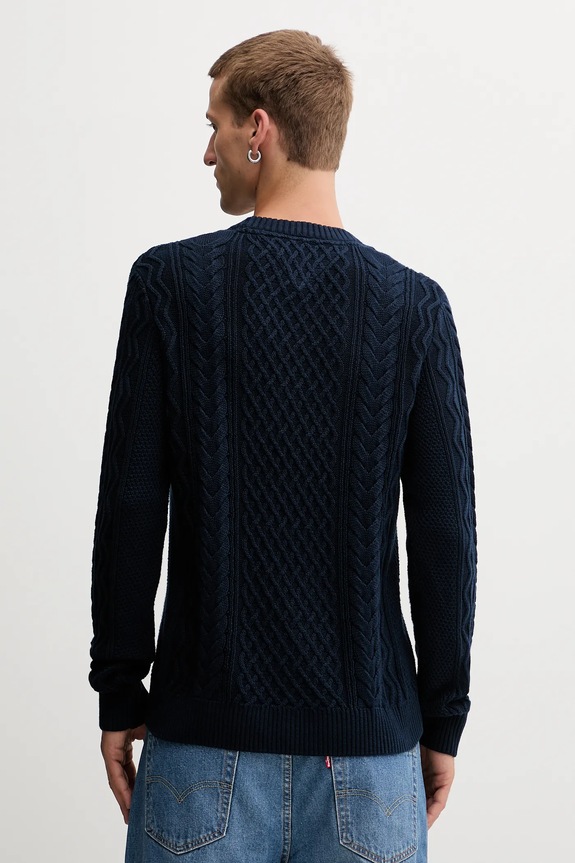 Ρούχα Βαμβακερό πουλόβερ Tommy Jeans DM0DM22101 σκούρο μπλε