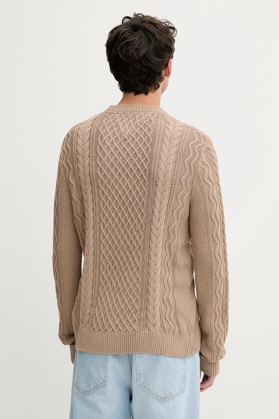 Ρούχα Βαμβακερό πουλόβερ Tommy Jeans DM0DM22101 μπεζ