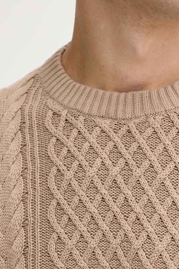 Βαμβακερό πουλόβερ Tommy Jeans DM0DM22101 μπεζ