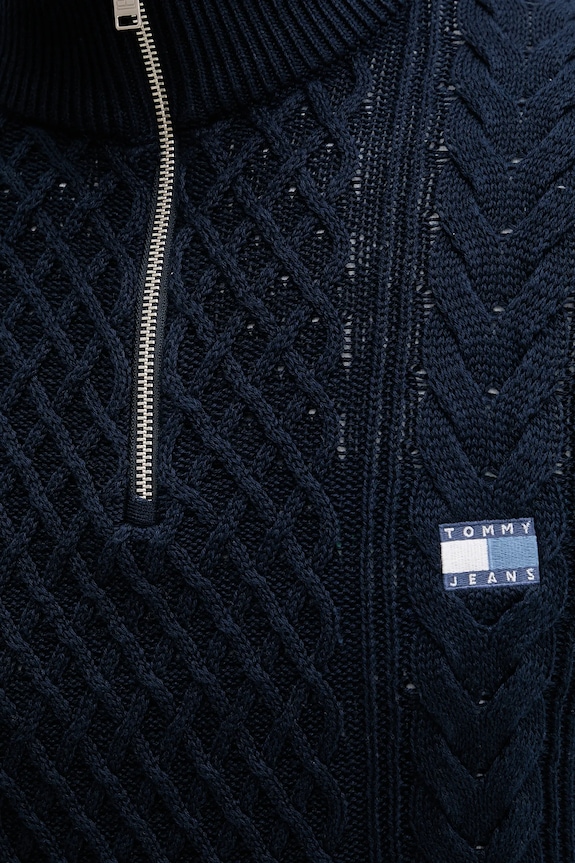 Tommy Jeans sweter bawełniany DM0DM22103 niebieski