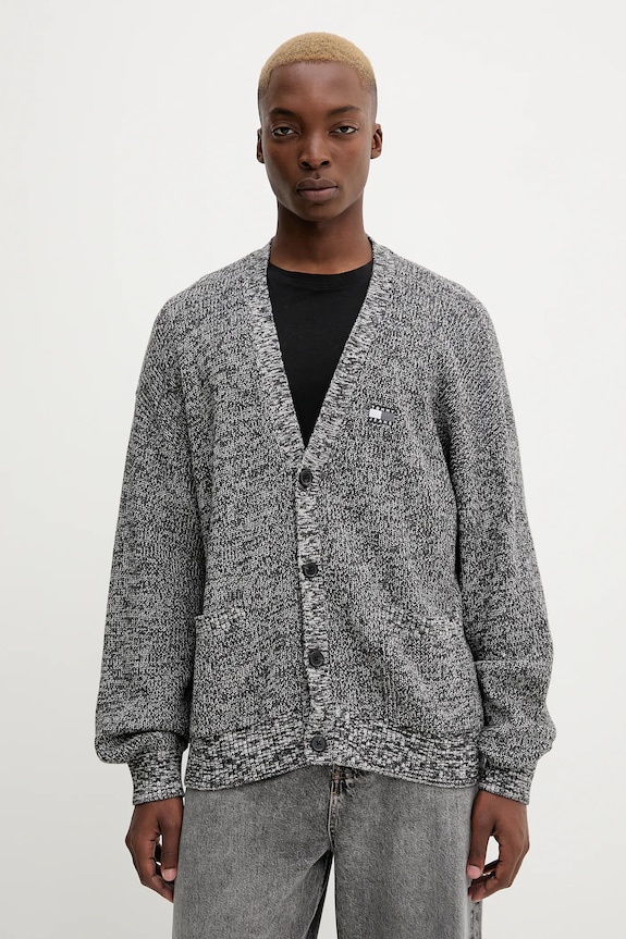 Tommy Jeans cardigan din bumbac cu modele gri DM0DM22104
