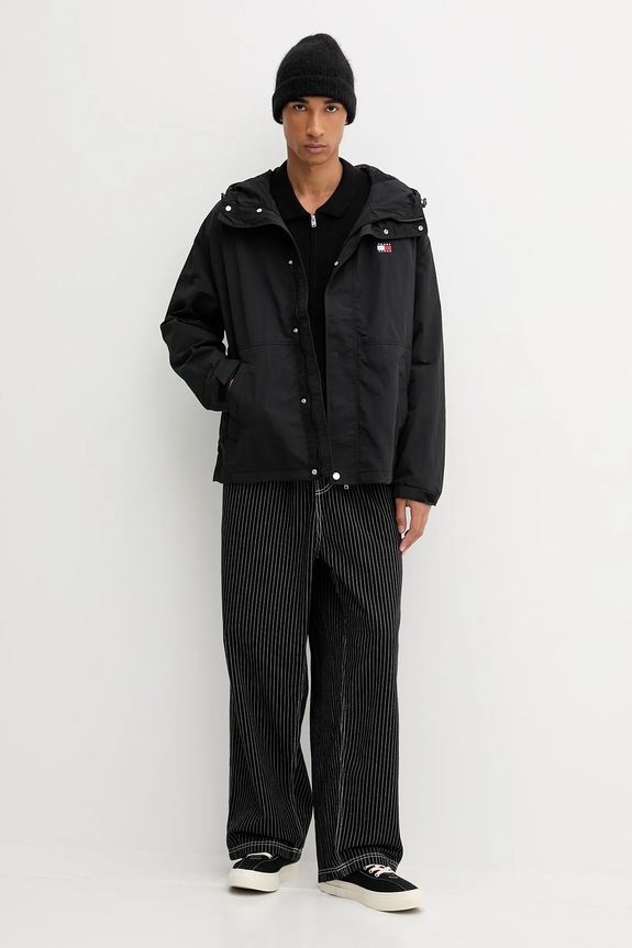 Bavlnený kardigán Tommy Jeans DM0DM22106 čierna AW25