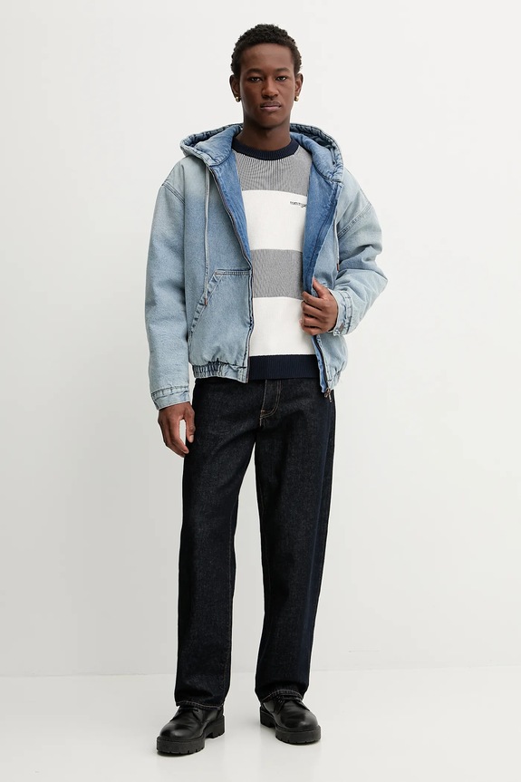 Tommy Jeans sweter bawełniany DM0DM22110 granatowy AW25