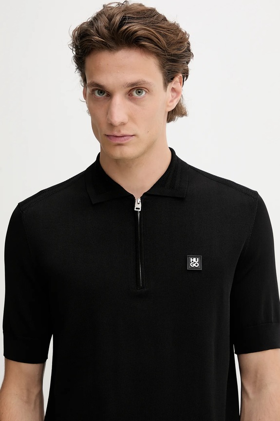 Polo tričko HUGO Sayfong-4 čierna 50542750