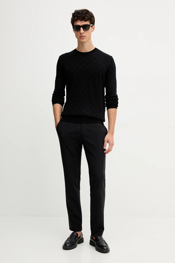 Πουλόβερ με προσθήκη μαλλιού Karl Lagerfeld 554302.655018 μαύρο AW25