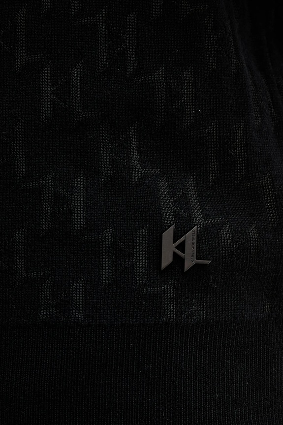 Πουλόβερ με προσθήκη μαλλιού Karl Lagerfeld 554302.655018 μαύρο