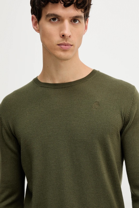 Μάλλινο πουλόβερ Karl Lagerfeld πράσινο 554399.655000