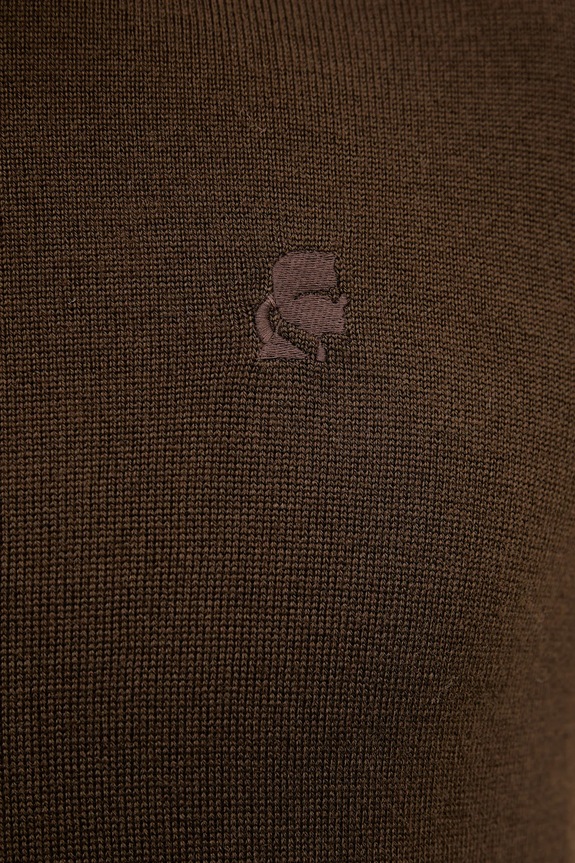 Μάλλινο πουλόβερ Karl Lagerfeld 554399.655000 καφέ