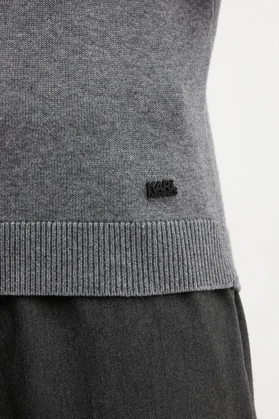 Πουλόβερ με προσθήκη μαλλιού Karl Lagerfeld 554305.655024 γκρί