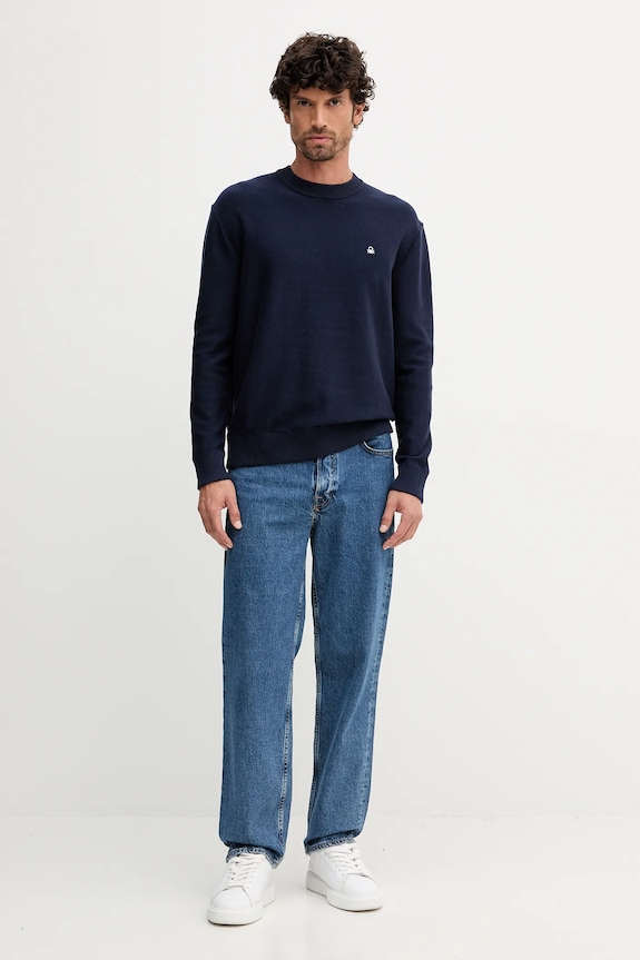 United Colors of Benetton sweter 1V4KU10AF granatowy AW25