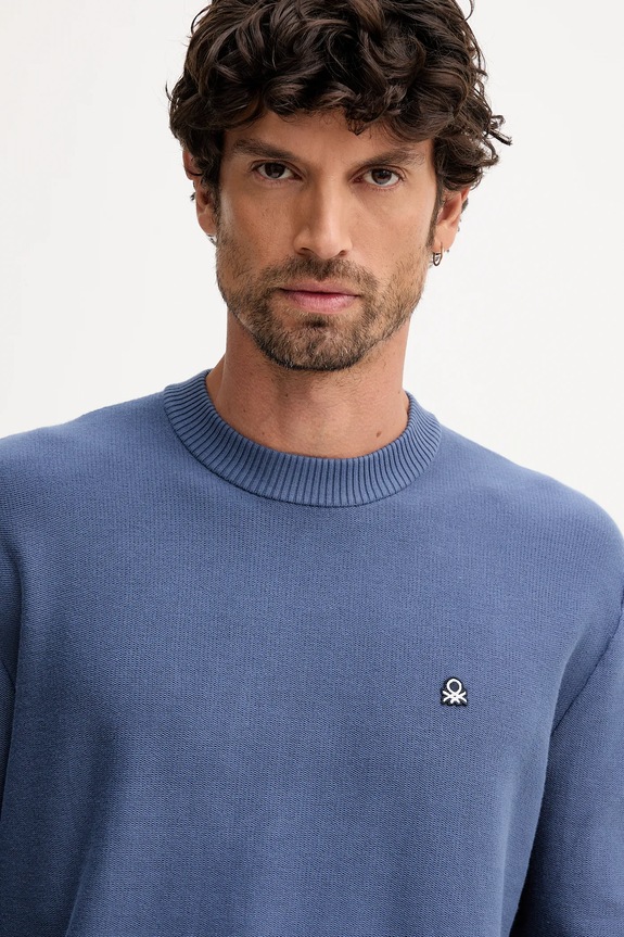 United Colors of Benetton sweter niebieski 1V4KU10AF