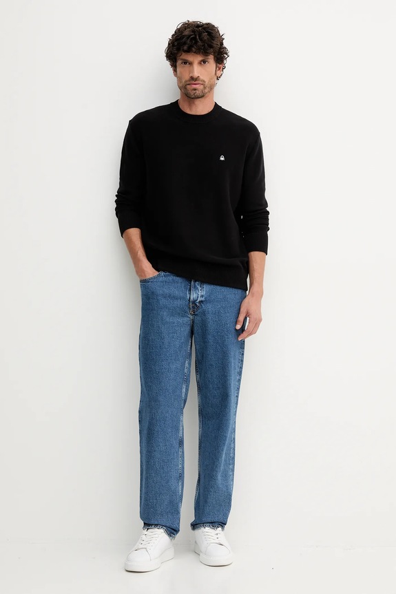 United Colors of Benetton sweter 1V4KU10AF czarny AW25