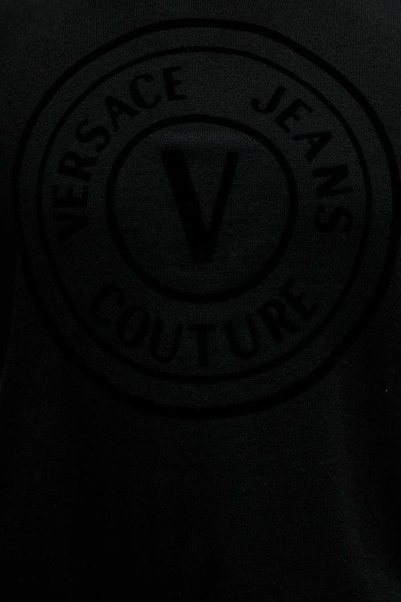 Sveter s prímesou vlny Versace Jeans Couture 79GAFM15.CMN06 čierna
