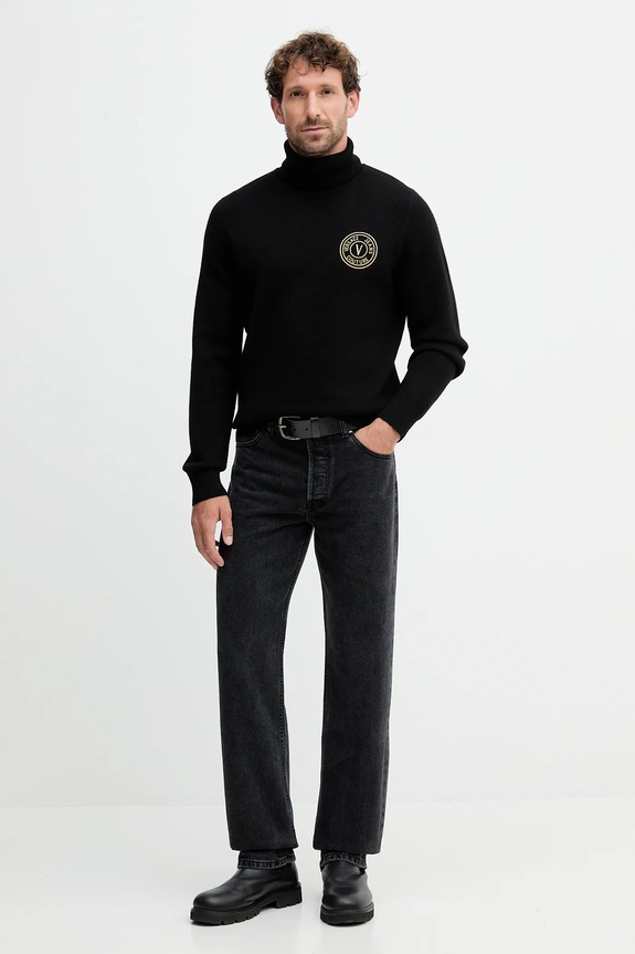Versace Jeans Couture pulover de lână 79GAFM14.CMH81 negru AW25