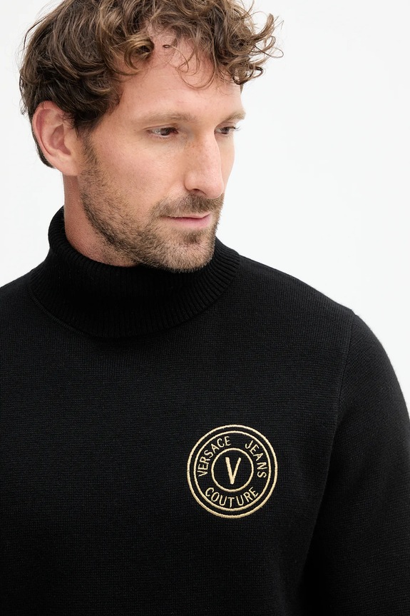 Versace Jeans Couture pulover de lână negru 79GAFM14.CMH81