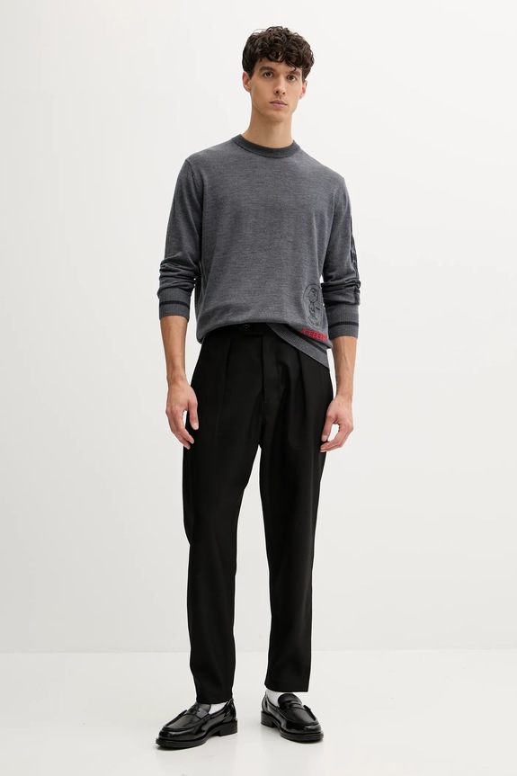 Vlnený sveter Iceberg A008.9005 sivá AW25