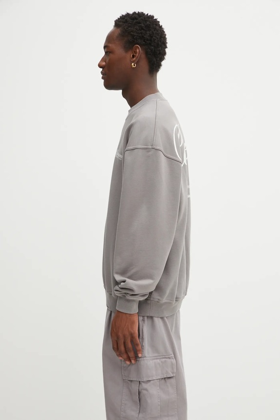 Represent cotton sweatshirt Owners Club Script OCM100007 gray AW25