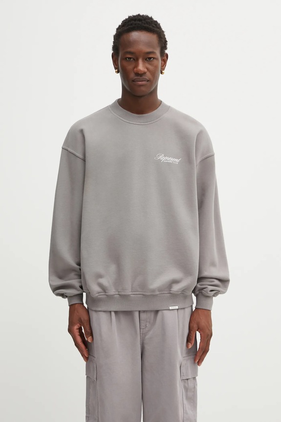 Clothing Represent cotton sweatshirt Owners Club Script OCM100007 gray