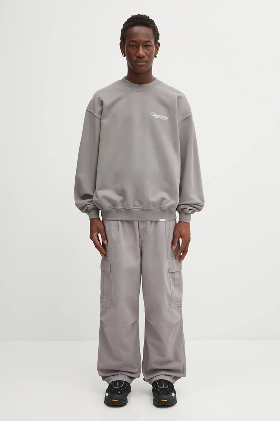 Represent cotton sweatshirt Owners Club Script OCM100007 gray