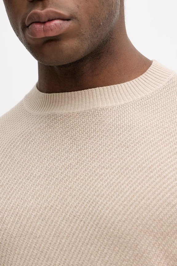 Sisley sweter z domieszką wełny 1041S104H beżowy