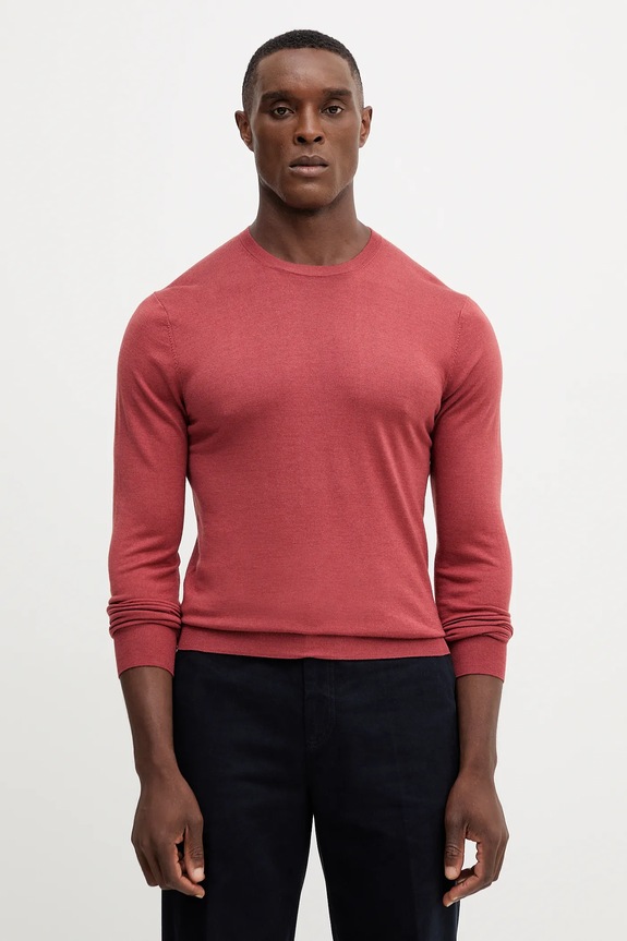 Hackett London pulover de lână subtiri rosu HM7000006