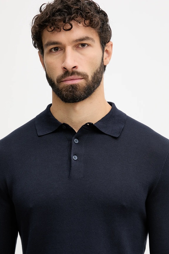 Hackett London sweter bawełniany granatowy HM7000095