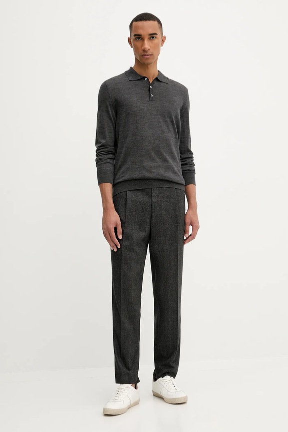 Vlněný svetr BARENA VENEZIA Knitwear Pevaron KNU4100.429 šedá AW25