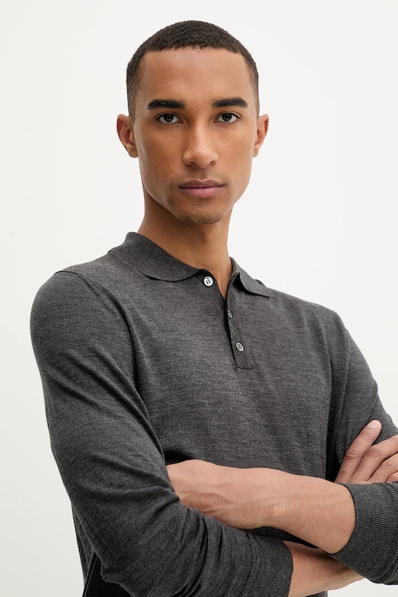 Vlněný svetr BARENA VENEZIA Knitwear Pevaron šedá KNU4100.429