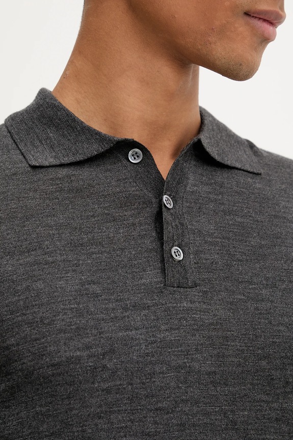 Vlněný svetr BARENA VENEZIA Knitwear Pevaron KNU4100.429 šedá