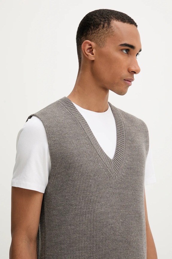 BARENA VENEZIA kamizelka wełniana Knitwear Turlon szary KNU5287.305