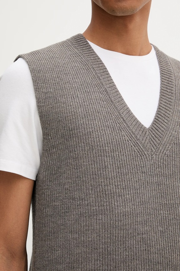 BARENA VENEZIA kamizelka wełniana Knitwear Turlon KNU5287.305 szary