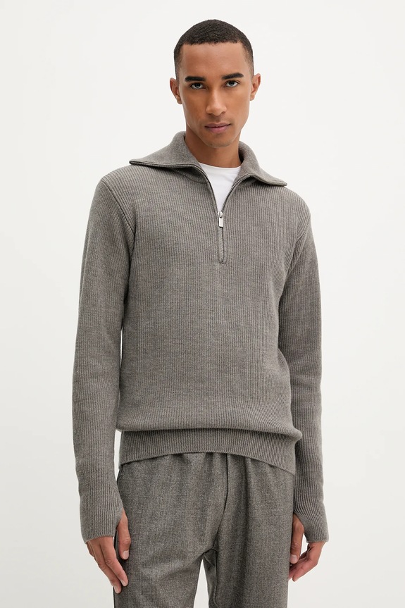 Μάλλινο πουλόβερ BARENA VENEZIA Knitwear Batigia μαλλί γκρί KNU5289.305