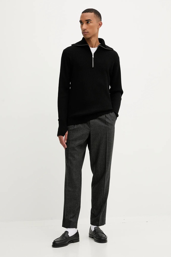 Vlněný svetr BARENA VENEZIA Knitwear Batigia KNU5289.305 černá AW25