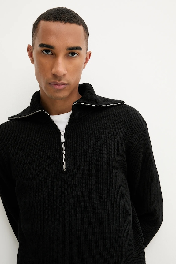 Vlněný svetr BARENA VENEZIA Knitwear Batigia černá KNU5289.305