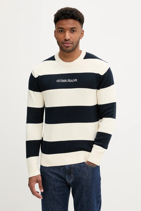 Βαμβακερό πουλόβερ Guess Jeans βαμβάκι μπεζ M4BR37.Z3HM1