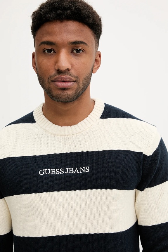 Βαμβακερό πουλόβερ Guess Jeans μπεζ M4BR37.Z3HM1