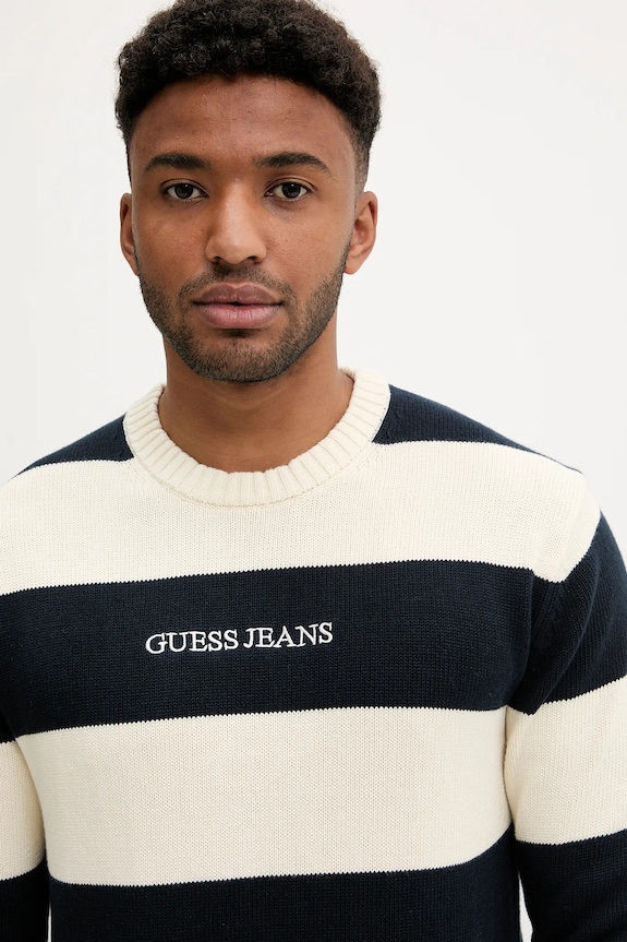 Βαμβακερό πουλόβερ Guess Jeans μπεζ M4BR37.Z3HM1