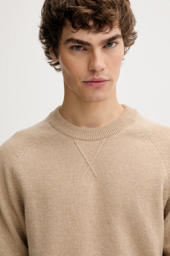 Vlnený sveter PS Paul Smith béžová M2R.487Z.T22514