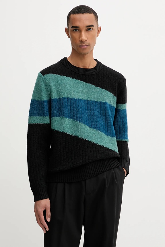 PS Paul Smith pulover de lână grosime medie negru M2R.499Z.T22518
