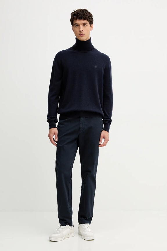 Πουλόβερ κασμίρ Bally MKN08O σκούρο μπλε AW25