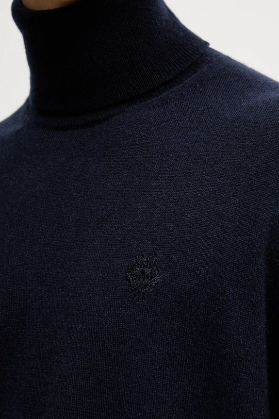 Pulover od kašmira Bally MKN08O mornarsko plava