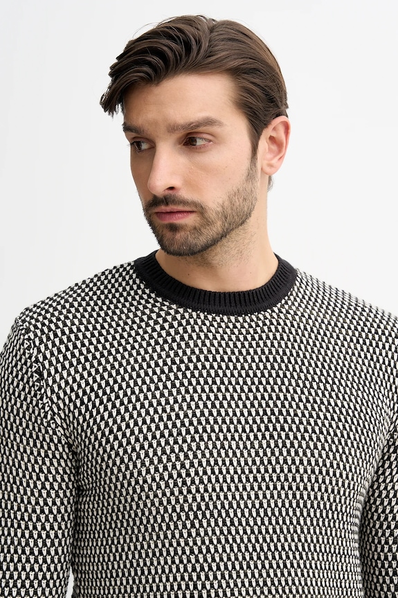 Guess sweter bawełniany JOSEPH zielony M5BR23.Z0491