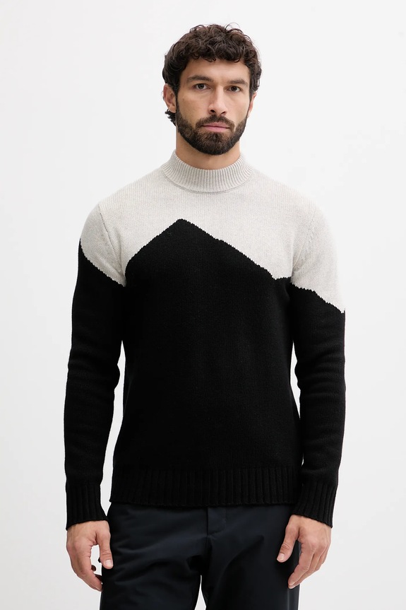 EA7 Emporio Armani pulover din amestec de lână grosime medie negru AF14568.7M000504