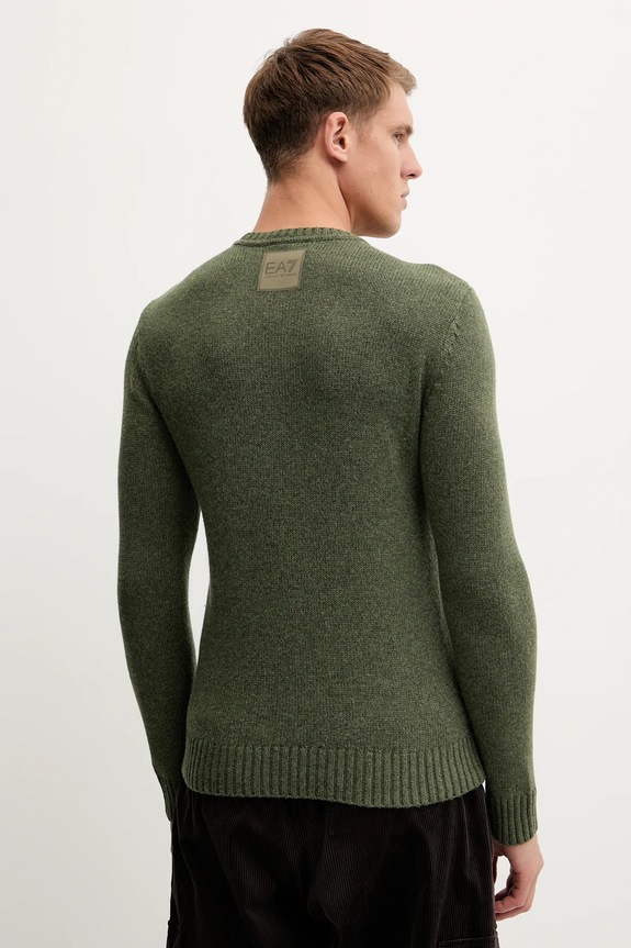 Îmbrăcăminte EA7 Emporio Armani pulover din amestec de lână AF17652.7M001128 verde