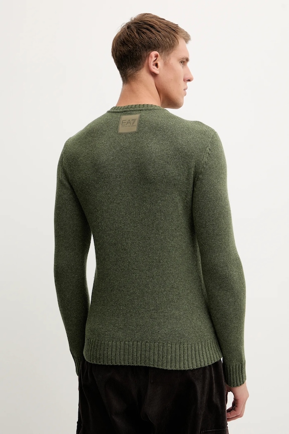 Îmbrăcăminte EA7 Emporio Armani pulover din amestec de lână AF17652.7M001128 verde