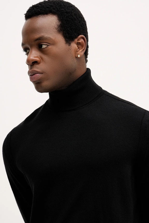 Armani Exchange sweter z dodatkiem wełny czarny XM000900.AF11982
